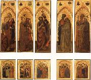 GIOVANNI DA MILANO The Ognissanti Polyptych:SS.Catherine and Lucy,Stephen and Laurence,john the Baptist and Luke,Peter and Benedict,james the Greater and Gregory china oil painting reproduction